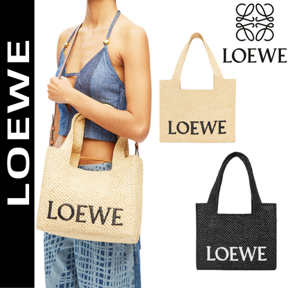 【ロエベ】大人気★春と夏定番人気  ラフィア フォント トート