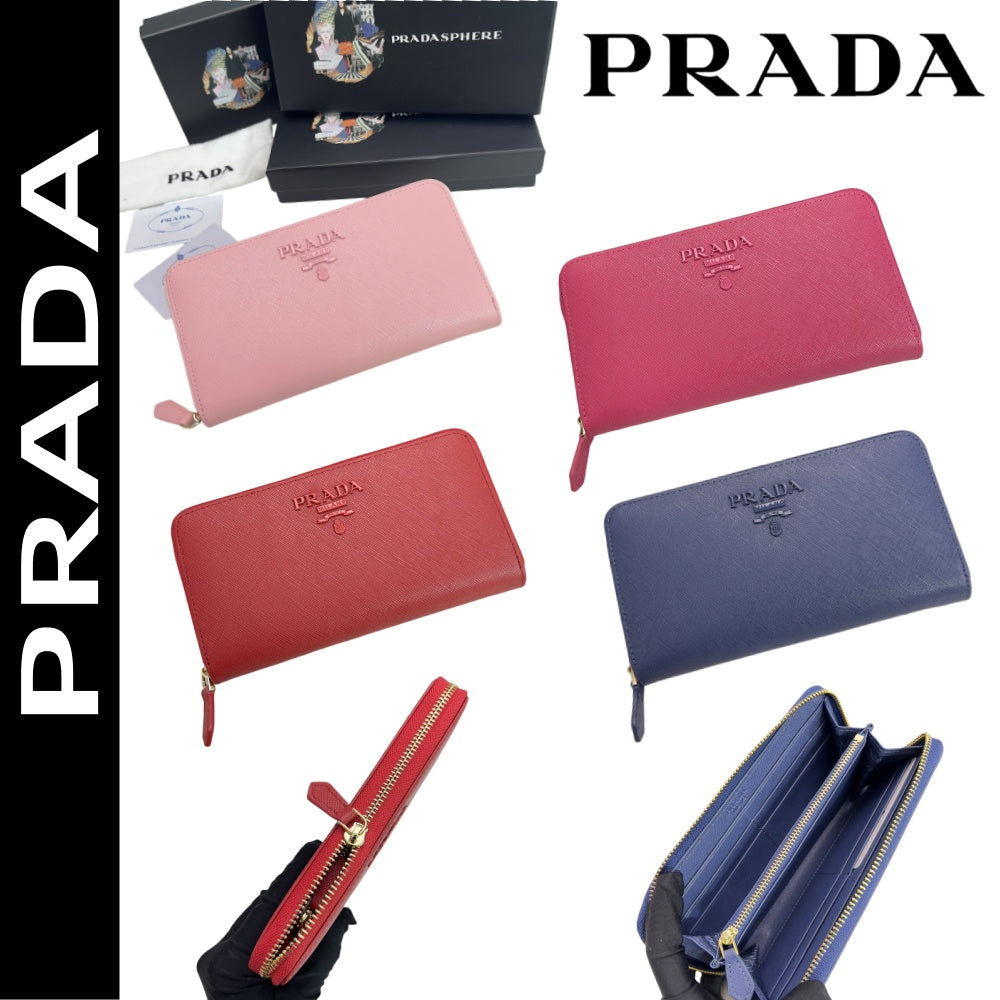 【プラダ】スマートな収納と高級感を両立 定番ロングウォレット